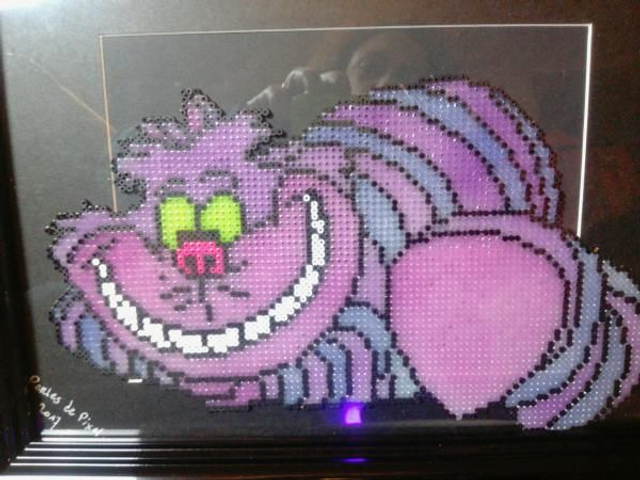 Tableau chat cheshire UV