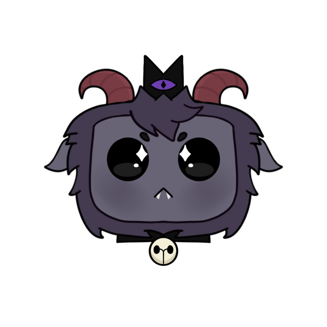 Cult Of The Lamb Chibi Goat Head Sticker