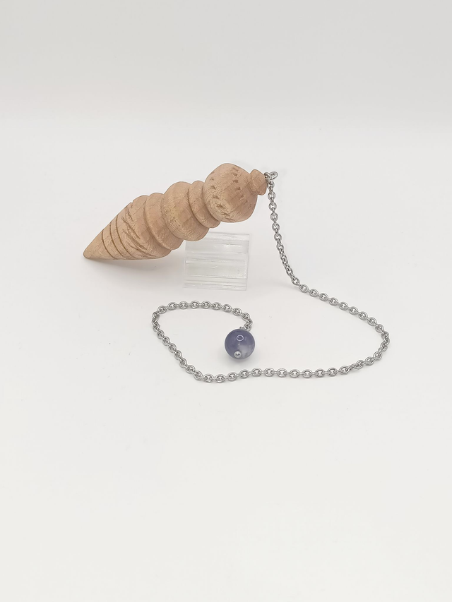 Pendule Érable, Améthyste, Acier Inoxydable