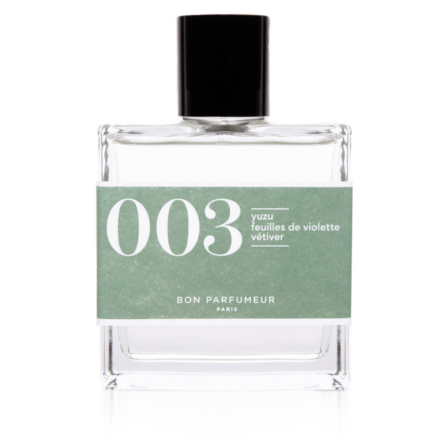 Eau de Parfum 003 - Yuzu, Feuille de violette, Vétiver - Bon Parfumeur