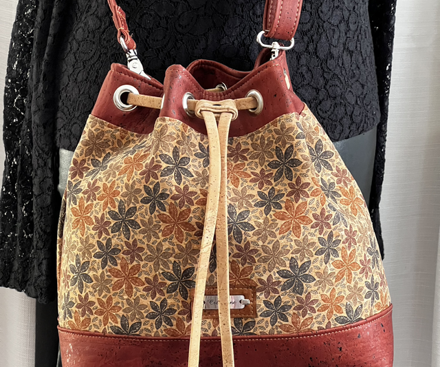 Sac seau « éclat d’automne rouille »