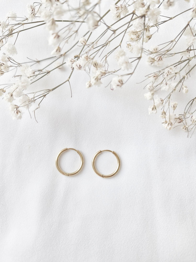 Créoles adulte dorée 14mm