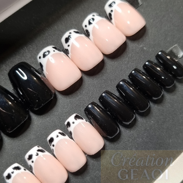 French dalmatien black little coffin xs