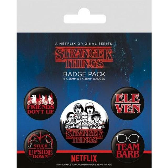 Stranger Things Pin-Back Buttons 5-Pack Characters