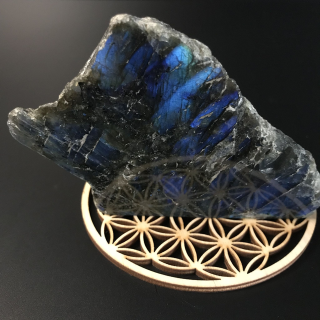 LABRADORITE BLEUE- Brut semi-polie [MADAGASCAR]