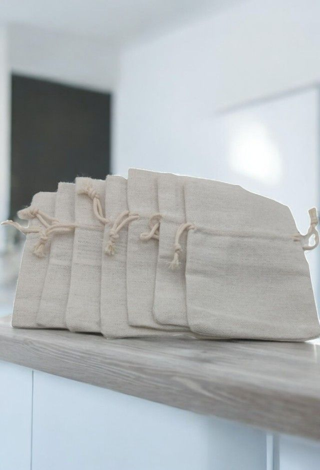 Leinen Säckli beige