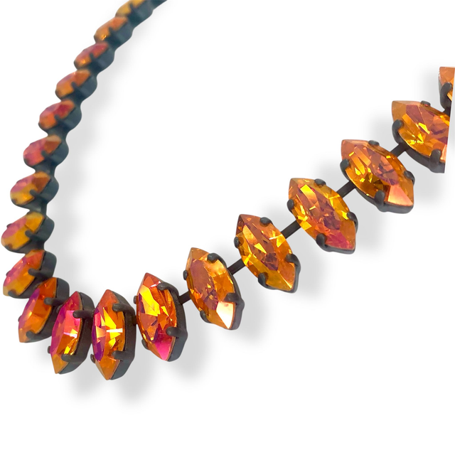 Collier DEVA NAVETTE ASTRAL Pink Orange