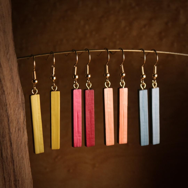 Les rectangles paille colorées 