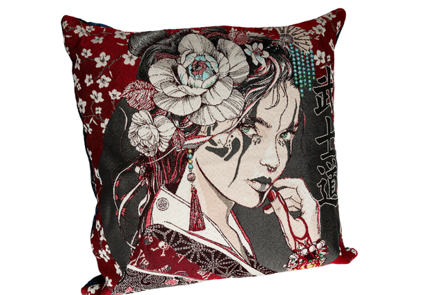 Coussin Bushido au Féminin  – L’Âme du Japon et la Force de l’Esthétisme