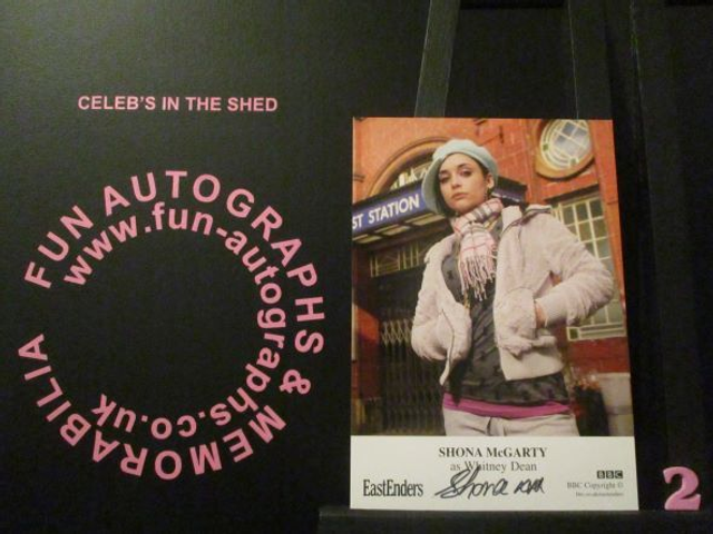 Shona McGarty (Whitney Dean) Authentic Autographed EastEnders 6x4 Cast Card (2)