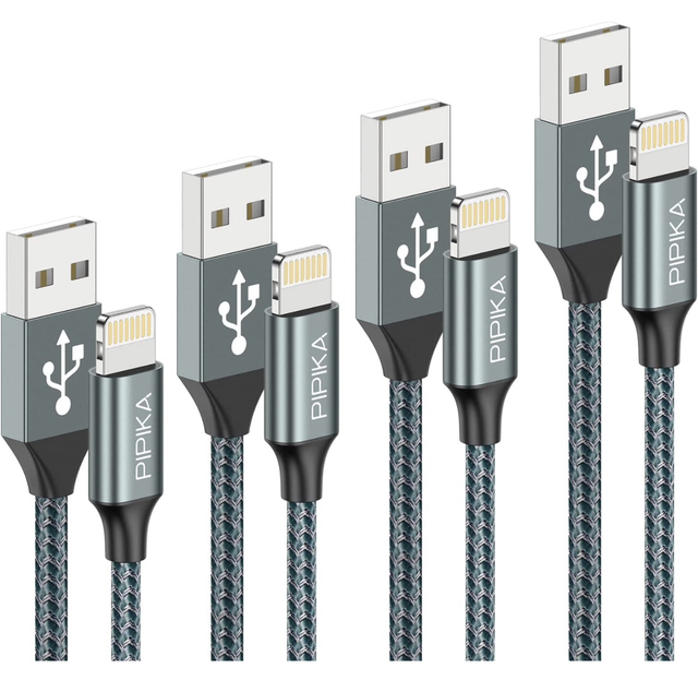 PlusPIPIKA iPhone Charging Cable [4pcs, 0.5M 1M 2M 3M]