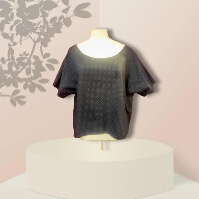 Top Adèle marine et mauve