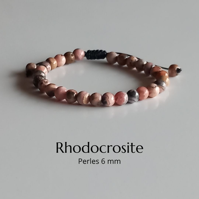 Bracelet ajustable en Rhodocrosite