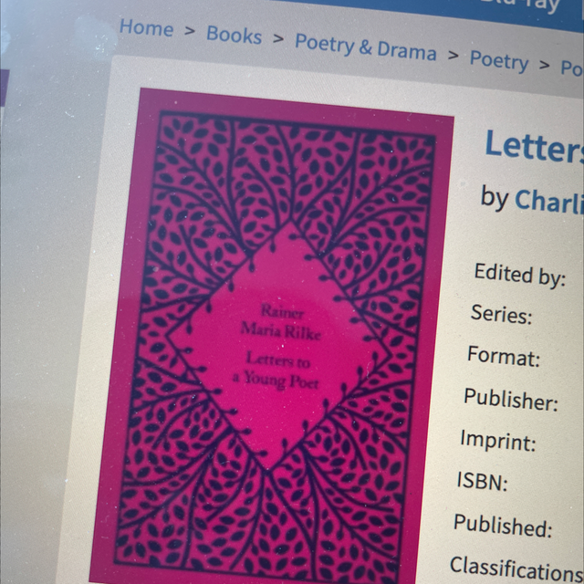 Letters To A Young Poet Rainer Maria Rilke