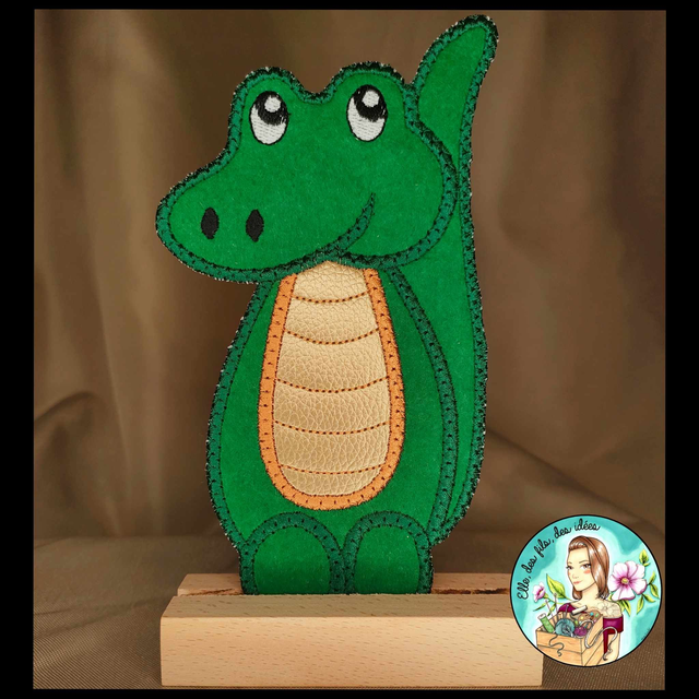Marque page Crocodile Vert foncé