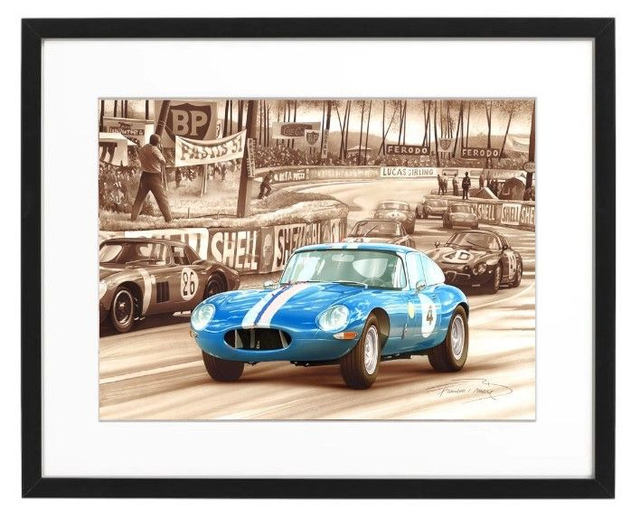 Jaguar E Type - Framed Print