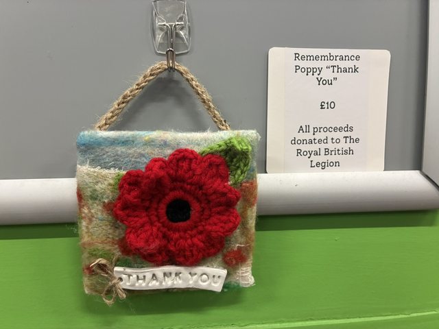 Poppy Art approx 3”- proceeds donated to RBL