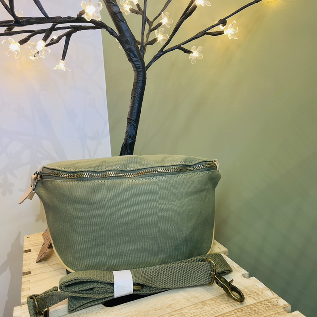 Sac banane en toile canevas