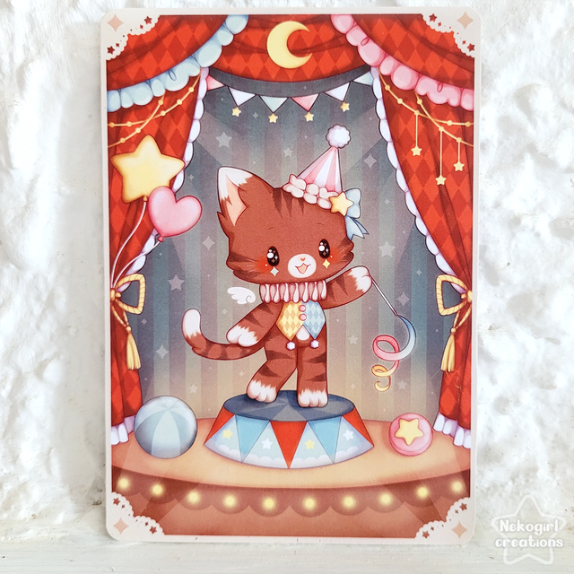 Carte Postale - Chat au Cirque