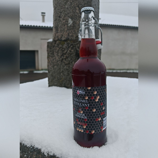 Mélomel Pétillant Brut - Viking Blod Vanille Cerise Griotte - Brut - 6% - Miel de Fleur français & Forêt de Savoie - Melisalp'