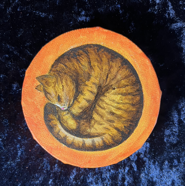 Original Tabby Painting Mini Canvas