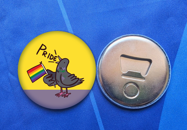 Pride Pigeon Magnet Bottle Opener