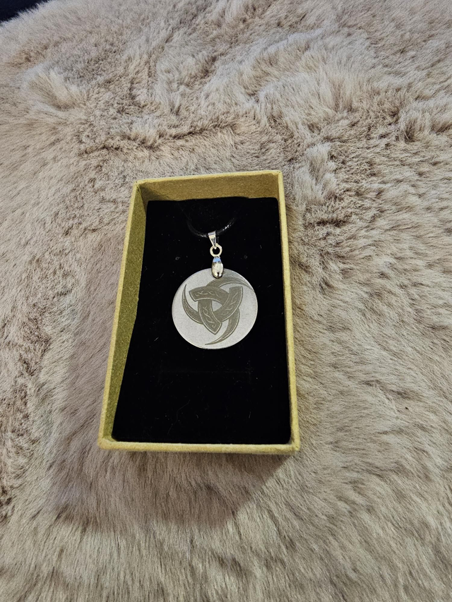 Collier acier inoxydable corne d'odin