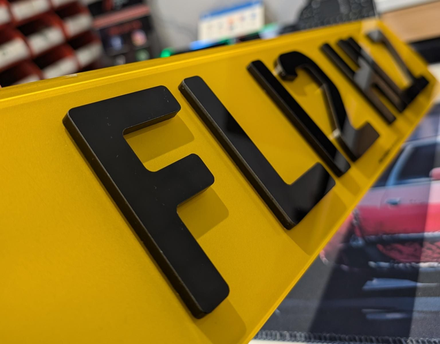 5mm Gloss Black 4D Laser Cut