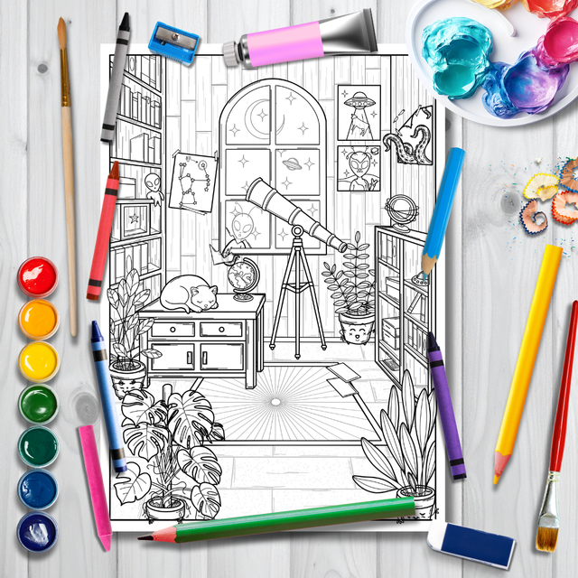 Affiche à colorier XL "Aliens"