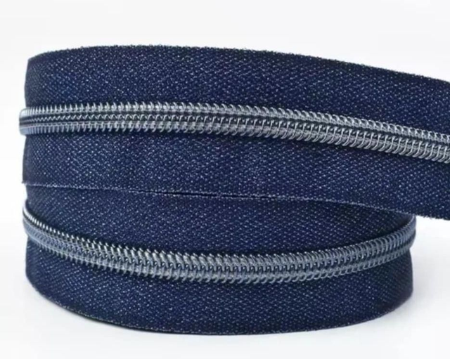 maille métallisée Fermeture 5mm bleu