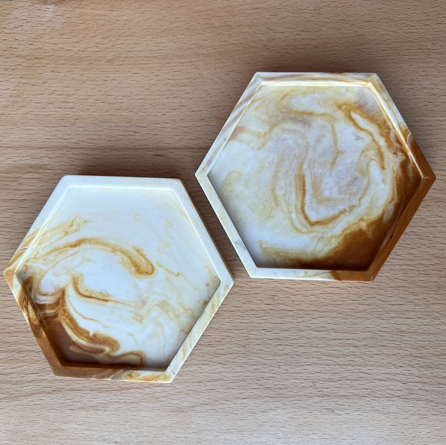 Coffee swirl hexagon