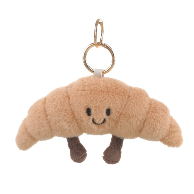 Plush Croissant Bag Charm or Key Ring
