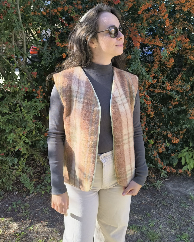 Gilet de berger marron 