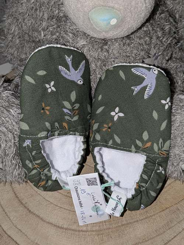 Chaussons souples bébé 18-24 mois (anti-dérapant)