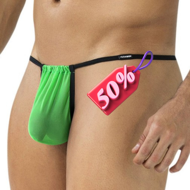 GLOW Mesh V-String Pouch Ajustable Vert