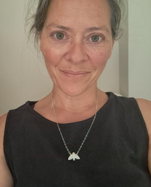 Silver Tiger Moth pendant 