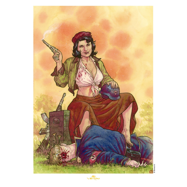 Ex-libris Pin-Up Bonacorsi Gianenrico A4 signé et limité à 200 ex