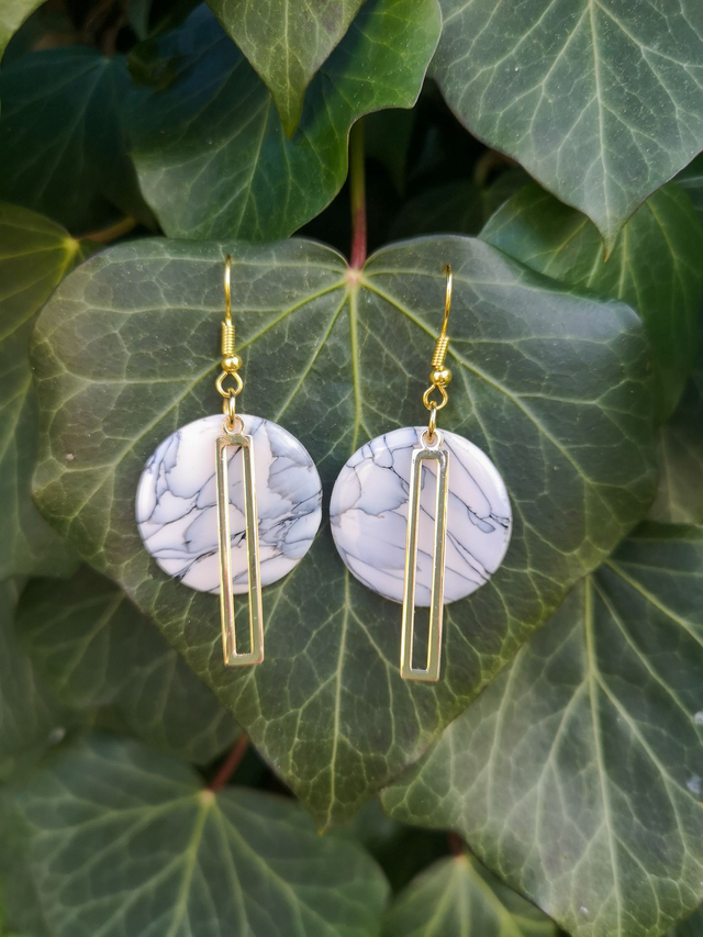 Collection Marbres Blancs - Boucles d&#039;oreilles Joy