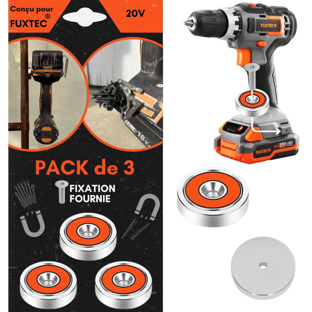 Support Magnétique FUXTEC (lot de 3)