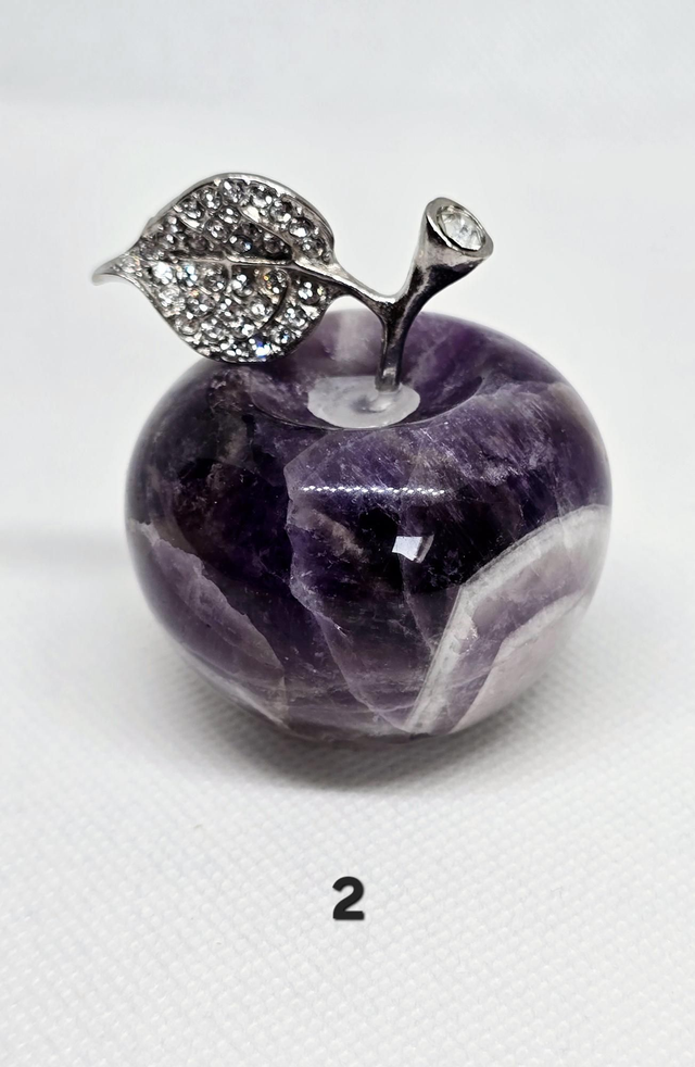 Améthyste chevron en forme de pomme