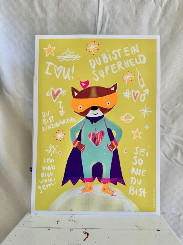Poster Superheldin | Schöne Grüsse