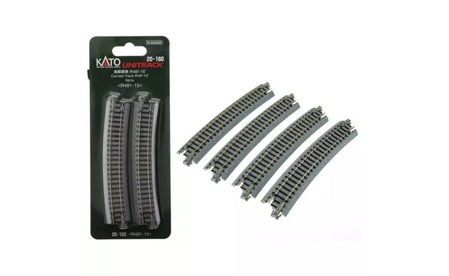 4 rails courbes R481-15° kato 20-160 N