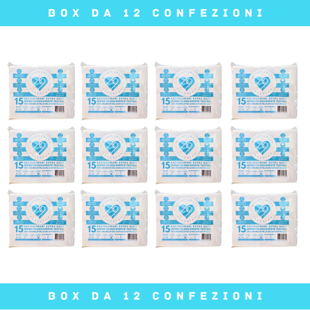 Asciugamano Igienico Monouso 15pz - Box da 12 confezioni