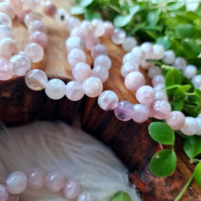 Pink Emerald Quartz 8mm Beaded Bracelet 
