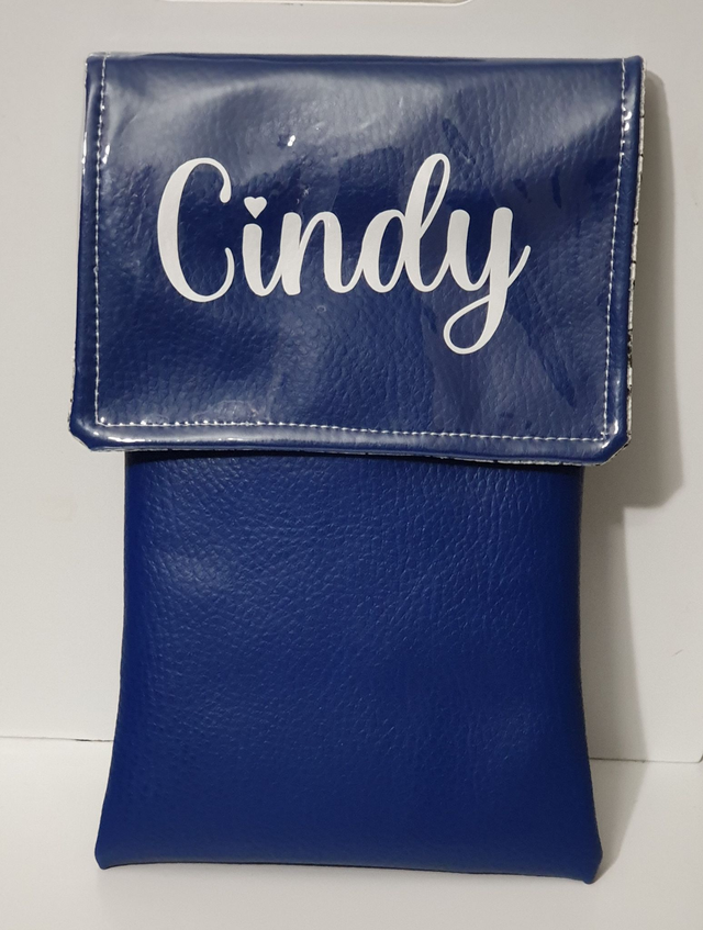 Pochette aimantée simili cuir mat