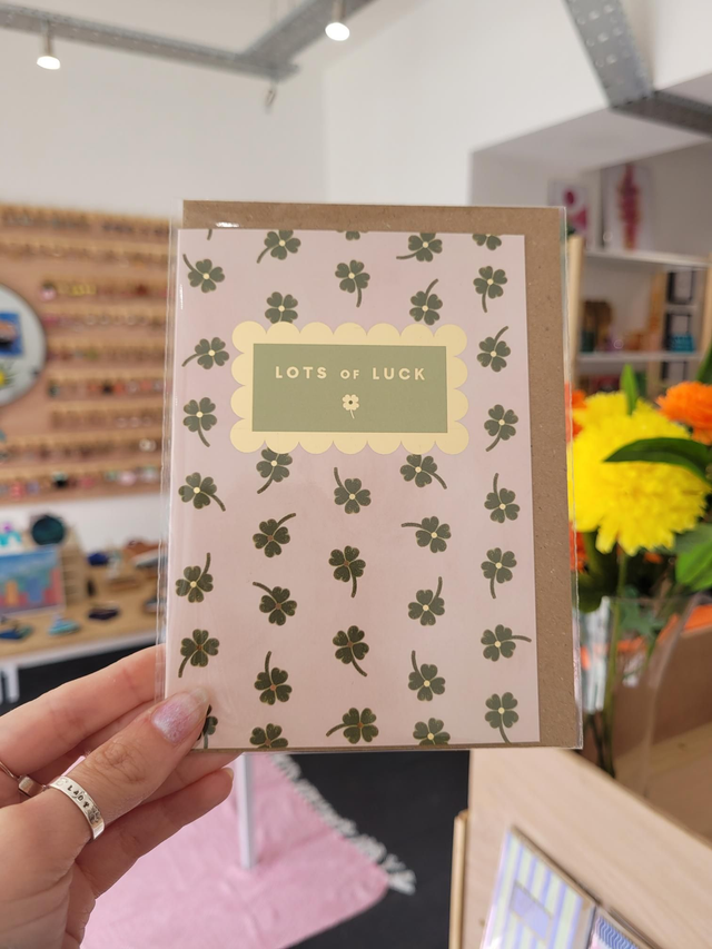 Lots of Luck Card Gold Foil Greetings Card - EV-025