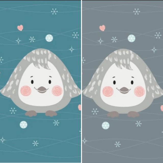 French Terry Panel 40x50 Eule