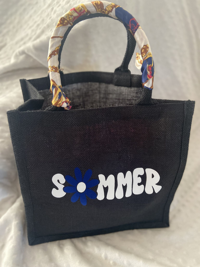 Sac cabas moyen  en jute  Summer