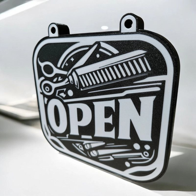 Lampe 3D Barbershop Ciseaux LED - L’élégance du barbering en lumière !