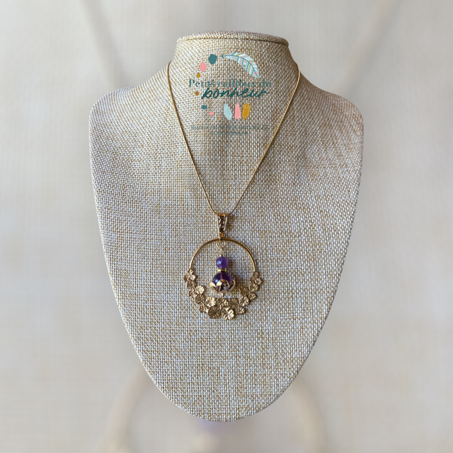 Collier améthyste fleurs – Intuition &amp; spiritualité